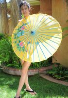 Zoey Kush Poses With her Yellow Umbrella, Zoey Kush (jad024) ATK Archives: Zoey Kush (Zoey Kush Poses With her Yellow Umbrella)