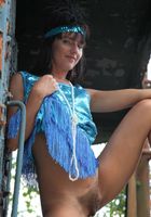 Hairy Megan spreads outside, Megan Promesita (meg023) ATK Petites: Megan Promesita (Hairy Megan spreads outside)