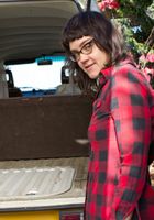 Hairy Aussie Mona spreads in a van, Mona (mon110) ATK Archives: Mona (Hairy Aussie Mona spreads in a van)